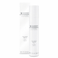 Janssen All Skin Needs Face Guard - Лёгкая солнцезащитная основа (oil-free) под дневной крем (SPF-30) 50 мл Janssen All Skin Needs Face Guard - Лёгкая солнцезащитная основа (oil-free) под дневной крем (SPF-30) 50 млСредства для ухода за лицом<br>Мультифункциональный крем-перфектор сочетает в себе свойства тонального крема, корректора, солнцезащитного и ухаживающего продукта. Обладает высокой стойкостью и прекрасной кроющей способностью. Моментально выравнивает цвет и рельеф кожи лица, предотвращает появление пигментных пятен, снимает покраснение, защищает от свободных радикалов. Кожа приобретает совершенную гладкость и безупречно ровный оттенок.Применение:Наносите на предварительно очищенную кожу.Активные компоненты:Экстракт дикой свеклы, ликопены, протеины пшеницы, алоэ вера, масло Shea, витамин E, диоксид титана.Объем: 75 мл<br>