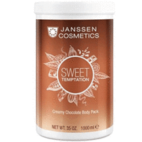 Janssen Spa World Creamy Chocolate Body Pack - Корректирующее кремовое обертывание шоколад 1000 мл Janssen Spa World Creamy Chocolate Body Pack - Корректирующее кремовое обертывание шоколад 1000 млУход для тела<br>Janssen Cosmetics Sweet Temptation Creamy Chocolate Body Pack - Корректирующее кремовое обертывание с шоколадом.<br>Готовое к применению кремовоешоколадное обертывание обладает омолаживающим, увлажняющим и гармонизирующим действием, обеспечивает лифтинг-эффект, выравнивает рельеф кожи.<br>Средство ухаживает не только за, но и чувствами. Идеально подходит для холодного времени года. Восстанавливает баланс сухой кожи. Обладает вкусным шоколадным ароматом.<br><br><br>Применение<br><br>Нанести обертывание на кожу всего тела и оставить на 30 минут. Остатки продукта вмассировать или удалить с помощью компресса.<br>