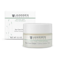 Janssen Organics Eye Care Cream - Разглаживающий и укрепляющий крем для ухода за кожей вокруг глаз 30 мл Janssen Organics Eye Care Cream - Разглаживающий и укрепляющий крем для ухода за кожей вокруг глаз 30 млСредства для ухода вокруг глаз<br>Деликатно ухаживает за нежной кожей вокруг глаз, в том числе чувствительной. Увлажняет и смягчает, уменьшает темные круги под глазами, снимает отечность. При регулярном применении морщины разглаживаются, структура кожи улучшается.Eye Care Cream прошел дерматологическое тестирование.Применение: После очищения нанесите Eye Care Cream на кожу вокруг глаз. Дайте впитаться и, при желании, выполните макияж.В салоне применять согласно регламенту ухода.Активные компоненты: Экстракт очанки, экстракт конского каштана*, гиалуроновая кислота с короткой и длинной цепью, эктоин, экстракт люцерны*, экстракт белого люпина, масло аргании*.* Выращено на экологически чистых плантациях.Объем: 30 мл<br>