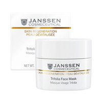 Janssen Opus Belle Anti-Age Trifolia Face Mask - Насыщенная anti-age маска с фитоэстрогенами и гиалуроновой кислотой 50 мл Janssen Opus Belle Anti-Age Trifolia Face Mask - Насыщенная anti-age маска с фитоэстрогенами и гиалуроновой кислотой 50 млСредства для ухода за лицом<br>Средство, идеально дополняющее уход за возрастной кожей! Обогащенная фитоэстрогенами маска дарит роскошное удовольствие благодаря нежной, кремовой консистенции, помогает скомпенсировать гормональные изменения, способствует расслаблению лицевых мышц и разглаживает кожу изнутри. Результат – гладкая, увлажненная кожа и заметное улучшение контура лица.<br>