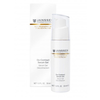 Janssen Opus Belle Anti-Age De-Contract Serum Gel - Гель-миорелаксант De-Contract 50 мл Janssen Opus Belle Anti-Age De-Contract Serum Gel - Гель-миорелаксант De-Contract 50 млГели для лица<br>Высокотехнологичный гель обладает свойством блокировать передачу нервного импульса на мышцу, препятствуя сокращению лицевых мышц и появлению динамических и статических морщин. Гель расслабляет мускулатуру, снимает мимическую нагрузку, кожа при этом начнет быстро восстанавливаться. Гель хорошо переносится кожей любого типа.Применение: Наносите De-Contract Serum Gel на чистую кожу лица утром и/или вечером. Затем используйте подходящий крем.В салоне наносить как завершение ухода, после впитывания применить соответствующий типу кожи финальный крем.Активные компоненты: Ацетилгексапептид, экстракт водорослей и гиалуроновая кислота.Объем: 50 мл<br>