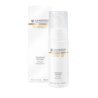 Janssen Opus Belle Anti-Age Cleansing Mousse - Нежный очищающий мусс 150 мл Janssen Opus Belle Anti-Age Cleansing Mousse - Нежный очищающий мусс 150 млСредства для ухода за лицом<br>Нежный очищающий мусс для возрастной кожи. Превращает ритуал очищения в наслаждение свежестью и чистотой. Деликатно удаляет загрязнения и макияж. Активно ухаживает за кожей уже на этапе очищения.Применение: Нанесите на кожу лица, шеи и декольте, немного помассируйте, добавив воды, смойте большим количеством воды. Продолжите уход как обычно.В салоне применять согласно регламенту процедуры.Активные компоненты: Мягкий очищающий комплекс на основе пальмового масла и аминокислот, ферментированный черный чай (комбуча).Объем: 150 мл<br>