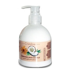 Cristaline Post Epil Emulsion Calendula and coconut - Эмульсия для тела кокосовая последепиляционная 250 мл