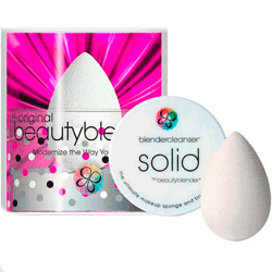 Beautyblender Pure, Blendercleanser Solid - Спонж белый, мыло для очистки