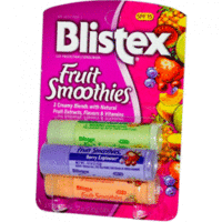 Blistex Fruit Smoothies - Набор бальзамов 3 шт (дыня,лесные ягоды,тропические фрукты)