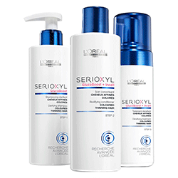 L’Oreal Professionnel Serioxyl - Набор для окрашенных волос  (Шампунь 250 мл, Смываемый Уход 250 Мл, Аква-мусс 125 мл)