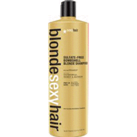Sexy Hair Blonde Sulfate-free Вright Вlonde Shampoo - Шампунь для придания холодного оттенка светлым волосам без сульфатов 1000 мл