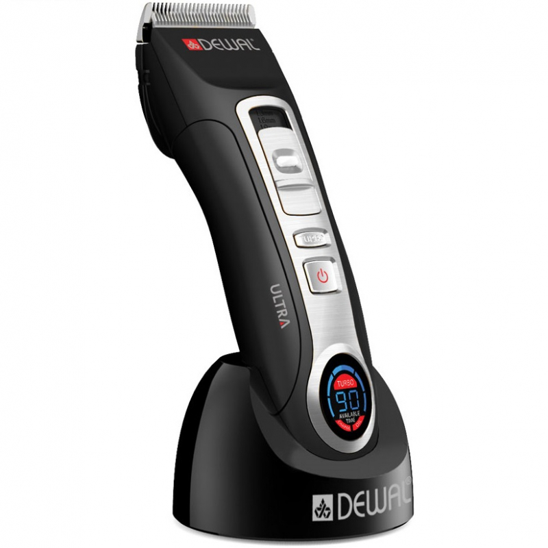 Dewal Ultra 03-071 - Машинка для стрижки, аккумулятор/сеть, 7500 об\мин, 2 ножа 40 мм, 1.0-1.9 мм, 4 насадки