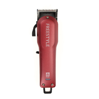 Dewal Freestyle 03-077 Red - Машинка для стрижки аккумулятор\сеть, 5500 об\мин, нож 45 мм, 0.5-2.0 мм, 6 насадок