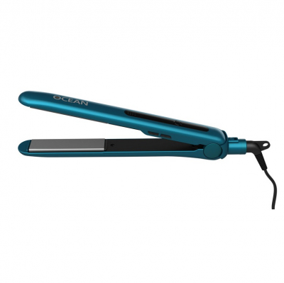Dewal Ocean 03-400 Asure - Щипцы для выпрямления волос 25*90 мм с терморегулятором, керамико-турмалиновое покрытие, бирюза, 35 вт