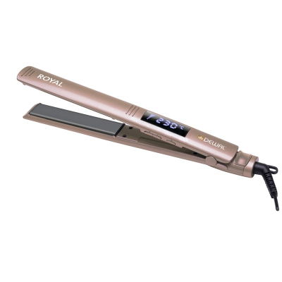 Dewal Royal 03-410 - Щипцы для выпрямления волос с терморегулятором, 24*120 мм, титан-турмалиновое покрытие, 60 вт