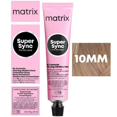 Matrix Super Sync Pre-Bonded 10MM - Краситель для волос безаммиачный блондин очень-очень светлый мокка мокка 90 мл