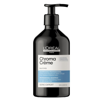 L'Oreal Professionnel Serie Expert Chroma Creme Shampoo Blue Dyes - Шампунь с синим пигментом для нейтрализации оранжевого оттенка 500 мл