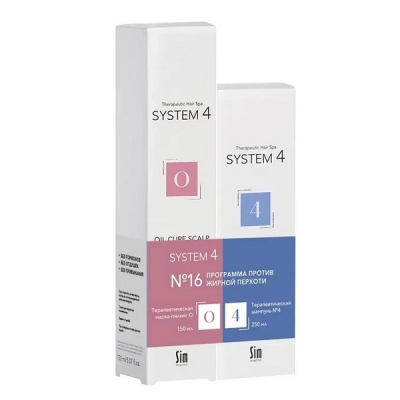 Sim System 4 №16 - Программа №16 против жирной перхоти (шампунь 250 мл + маска-пилинг 150 мл)