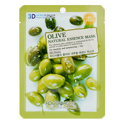 Foodaholic 3D Olive Natural Essence Mask - Тканевая маска с экстрактом оливы 23 гр