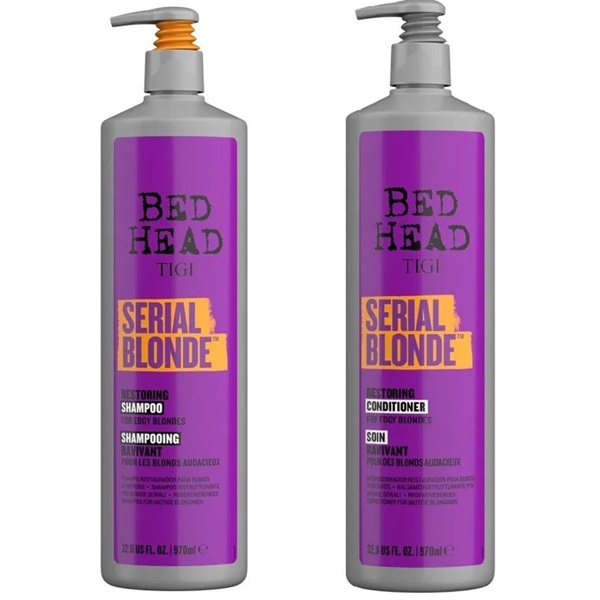 TIGI Bed Head Serial Blonde Set - Набор восстанавливающий для блондинок волос (шампунь 970 мл, кондиционер 970 мл)