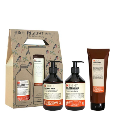 Insight Colored Hair - Подарочный набор для волос (шампунь 400мл + кондиционер 400мл + маска 250мл)