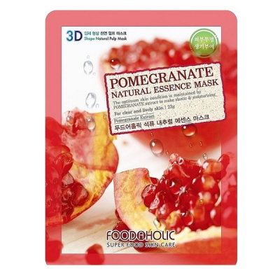 Foodaholic 3D Pomegranate Natural Essence Mask - Тканевая маска с экстрактом граната 23 гр