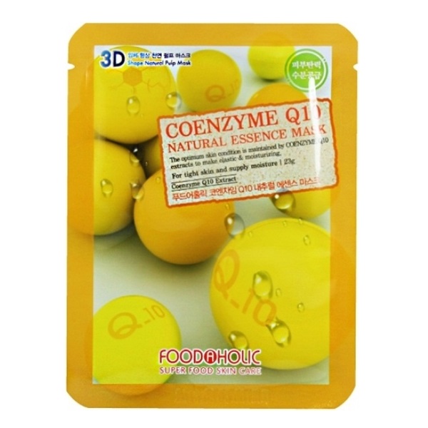 Foodaholic 3D Coemzyme Q10 Natural Essence Mask - Тканевая маска с коэнзимом Q10 23 гр