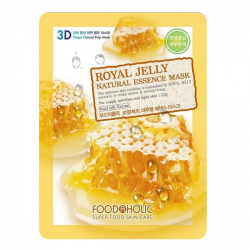 Foodaholic 3D Royal Jelly Natural Essence Mask - Тканевая маска с экстрактом пчелиного маточного молочка 23 гр
