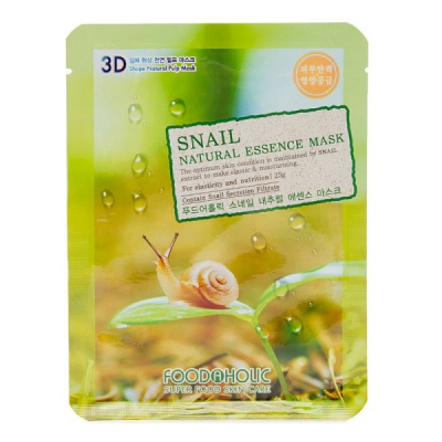 Foodaholic 3D Snail Natural Essence Mask - Тканевая маска с экстрактом секрета улитки 23 гр