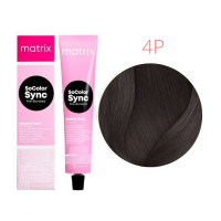 Matrix Color Sync Pre-Bonded - Краска для волос 4P шатен жемчужный 90 мл