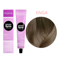Matrix Color Sync Pre-Bonded Acidic Toner - Краска для волос 6NGA темный блондин натуральный золотисто-пепельный 90 мл