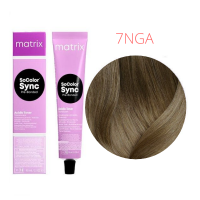 Matrix SoColor Sync Pre-Bonder Acidic Toner - Крем-краска кислотный тонер для волос с бондером 7NGA очень светлый блондин натуральный золотисто-пепельный 90 мл