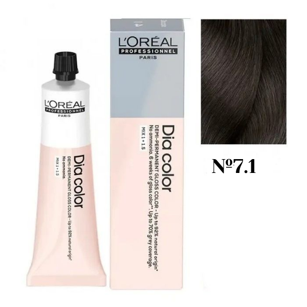 L'Oreal Professionel Dia Color 7.1 - Краситель-блеск демиперманентный 60 мл