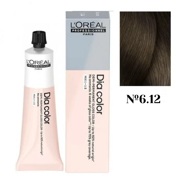 L'Oreal Professionel Dia Color 6.12 - Краситель-блеск демиперманентный 60 мл