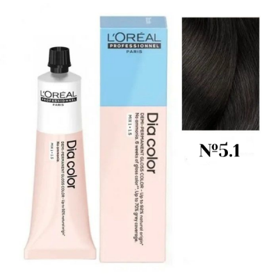 L'Oreal Professionel Dia Color 5.1 - Краситель-блеск демиперманентный 60 мл