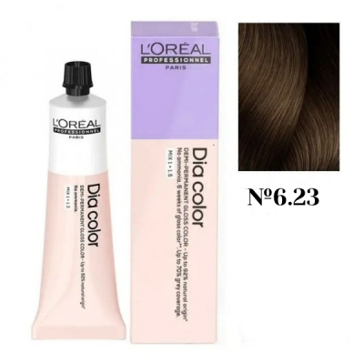 L'Oreal Professionel Dia Color 6.23 - Краситель-блеск демиперманентный 60 мл