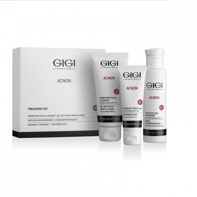 GIGI Acnon Set - Набор трехступенчатый "чистая кожа" (мыло 100 мл, ночной крем 50 мл, эссенция 120 мл)