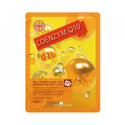 May Island Real Essence Coenzyme Q10 Mask Pack - Маска для лица тканевая 25 мл