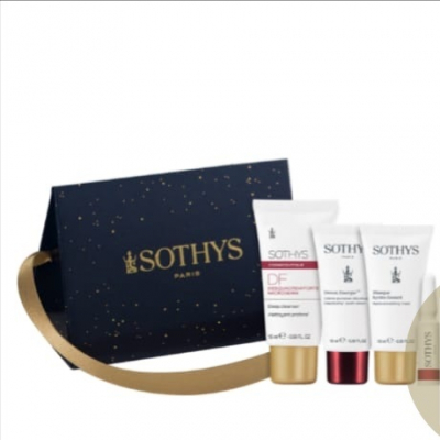 Sothys Desquacrem Forte + Hydra Smoothing Mask + Energizing Cream + Energizing Radiance Ampoule - Набор подарочный с миниатюрами для сияния кожи 30 мл