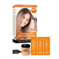 Kativa Keratina Alisado Brasileno - Набор для кератинового выпрямления и восстановления волос с маслом арганы