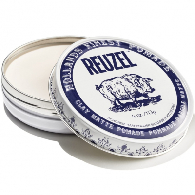 Reuzel Clay Matte Pomade - Матовая помада средней фиксации без блеска 113 г