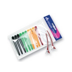 Dewal CL2403 - Зажим для волос цветной, пластик+ металл, 8 см, 12 шт/уп