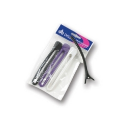 Dewal CL2410 - Зажим для волос пластик, 12 см, 4 шт/уп