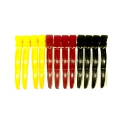 Dewal CL2419 - Зажим для волос "Волна" цветной, пластик, 8 см 12 шт/уп