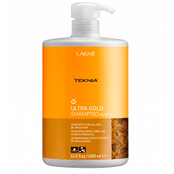 Lakme Teknia Ultra Gold Shampoo - Шампунь для поддержания оттенка окрашенных волос "Золотистый" 1000 мл