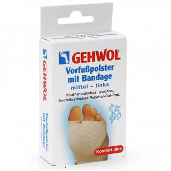 Gehwol Vorfubpolster Mit Bandage - Защитная подушка под плюсну из гель-полимера и бандажа (левая) 1 шт
