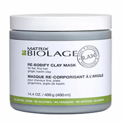 Matrix Biolage  R.A.W Re-Bodify Clay Mask - Детокс-маска для объема с имбирем и каолиновой глиной 400 мл