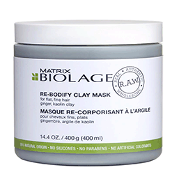 Matrix Biolage  R.A.W Re-Bodify Clay Mask - Детокс-маска для объема с имбирем и каолиновой глиной 400 мл