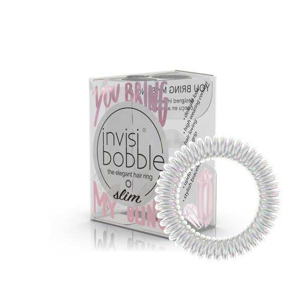 Invisibobble Slim You Bring My Bling - Резинка-браслет для волос (белый перламутр) 3 шт