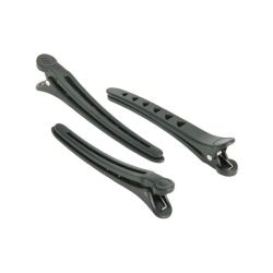 Dewal JB0018 - Зажим для волос, черный, пластик, 11,8 см 6 шт/уп