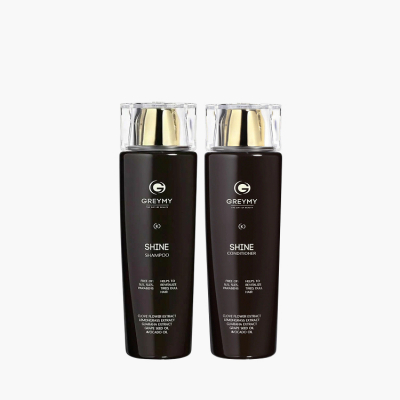Greymy Shine Shampoo, Shine Conditioner - Комплект ухода (шампунь для блеска, кондиционер для блеска) 2*200 мл