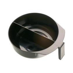 Dewal T-1207 - Чаша для краски, черная, с ручкой и перегородкой, с резинкой на дне 2х375 мл