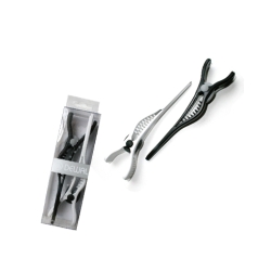 Dewal CL2523 - Зажим для волос черно/белые, пластик, 2 шт/уп