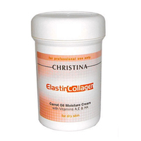 Christina Elastin Collagen Carrot Oil Moisture Cream with Vit A, E and HA - Увлажняющий крем с морковным маслом, коллагеном и эластином для сухой кожи 250 мл